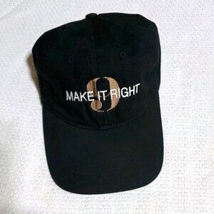 Econscious Embroidered "Make it Right 9" Black Dad's Adjustable Baseball Hat